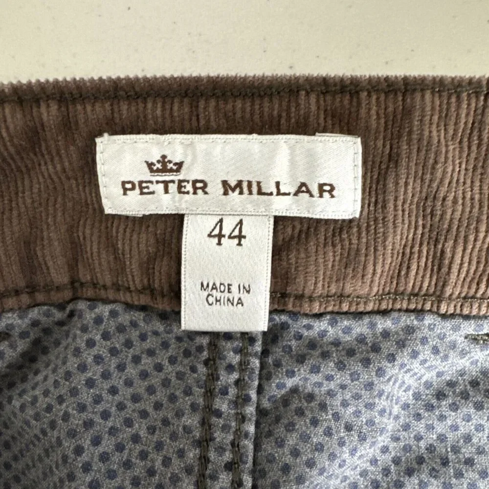 Peter Millar Corduroy Pants‎ Mens 44x33 Brown Straight Preppy Career Casual Trad
